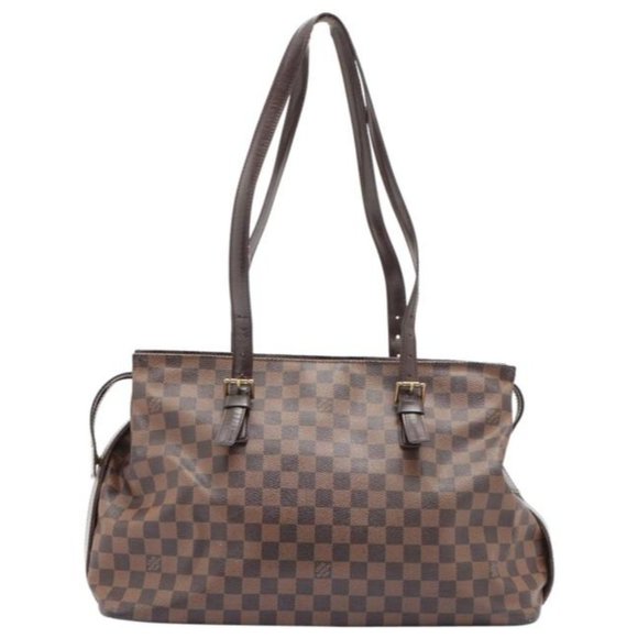 Louis Vuitton Chelsea Damier Ebene Tote Brown Monogram Canvas Shoulder B… - Picture 1 of 12